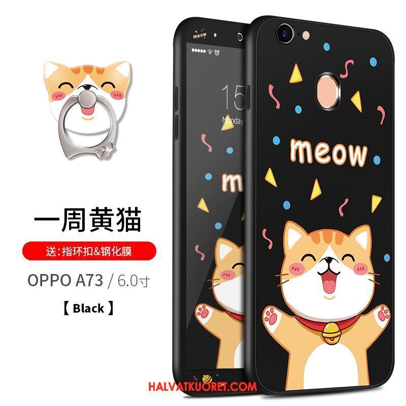 Oppo A73 Kuoret Murtumaton All Inclusive, Oppo A73 Kuori Musta Suojaus