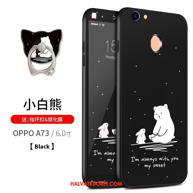 Oppo A73 Kuoret Murtumaton All Inclusive, Oppo A73 Kuori Musta Suojaus