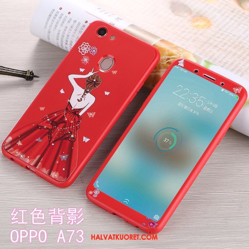 Oppo A73 Kuoret Musta Puhelimen, Oppo A73 Kuori Murtumaton All Inclusive