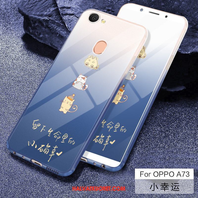 Oppo A73 Kuoret Pehmeä Neste Keltainen, Oppo A73 Kuori Ohut Trendi