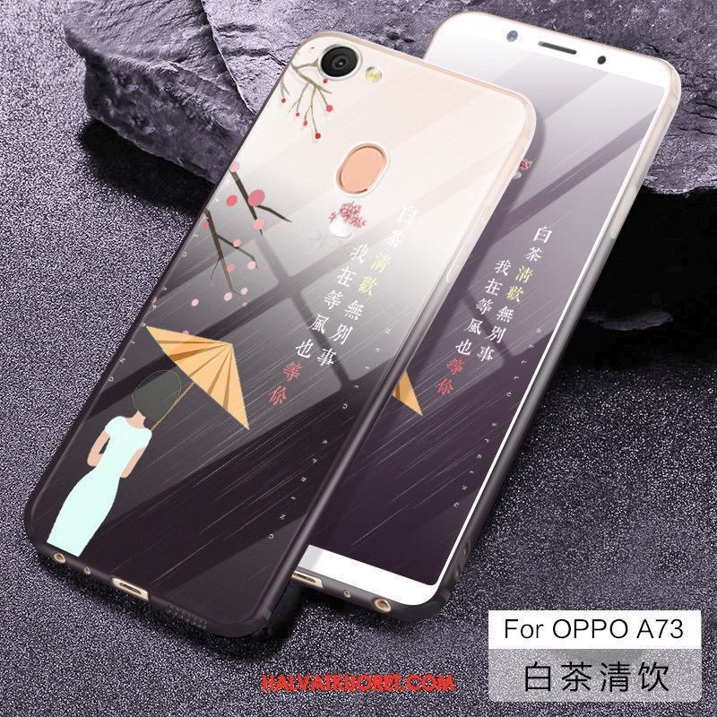 Oppo A73 Kuoret Pehmeä Neste Keltainen, Oppo A73 Kuori Ohut Trendi