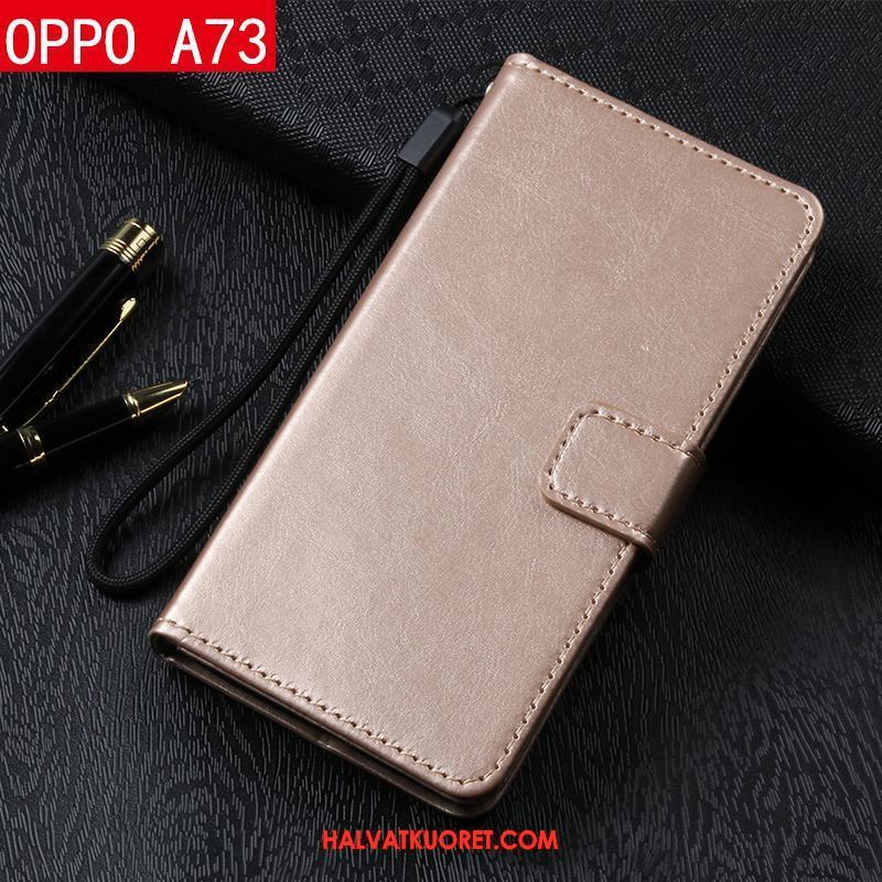 Oppo A73 Kuoret Suojaus Nahkakotelo Murtumaton, Oppo A73 Kuori Puhelimen Braun