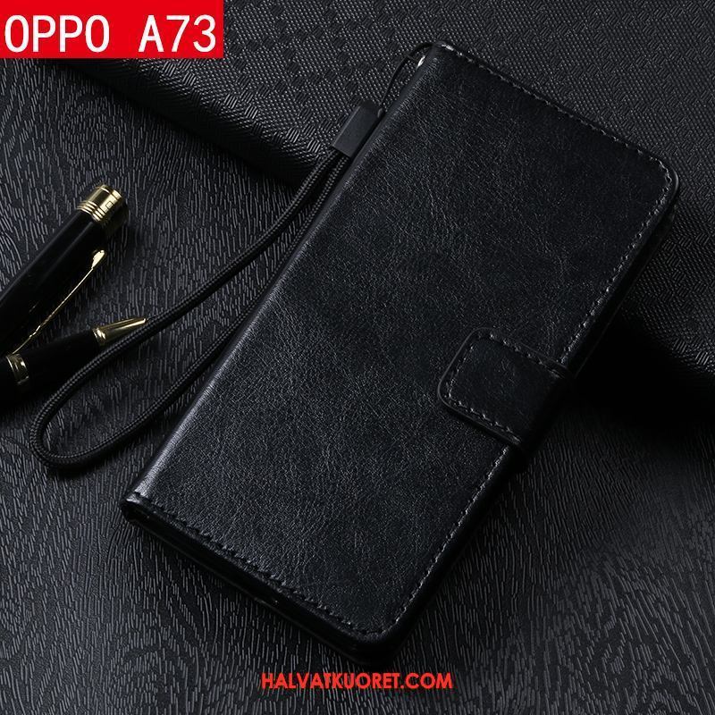 Oppo A73 Kuoret Suojaus Nahkakotelo Murtumaton, Oppo A73 Kuori Puhelimen Braun