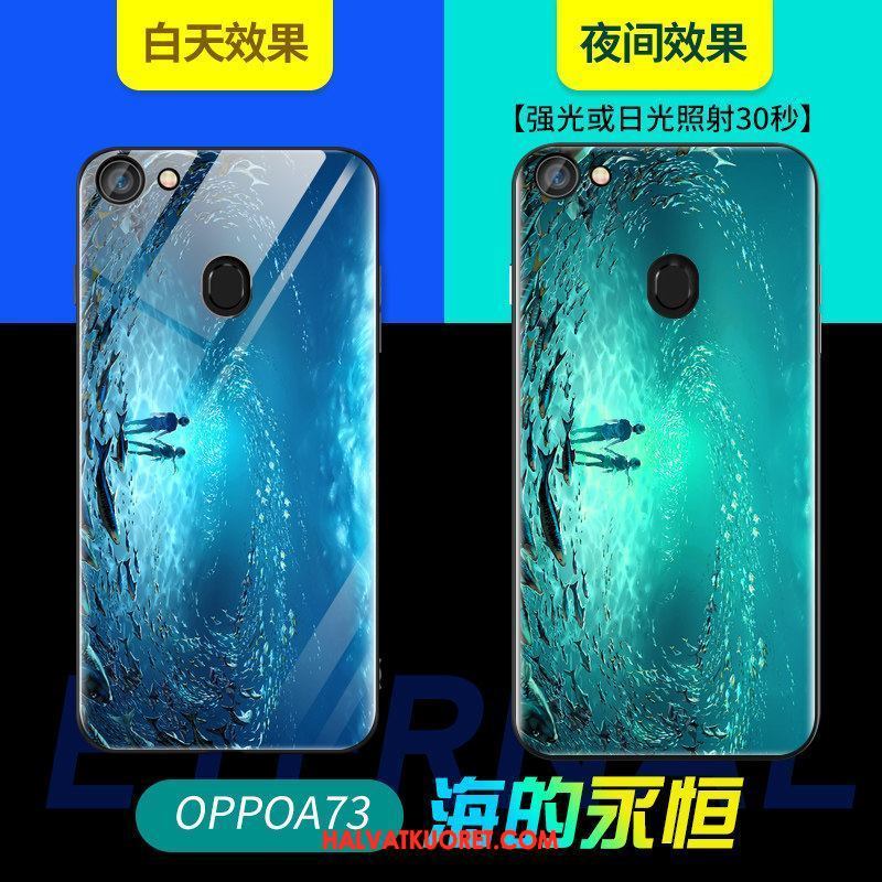 Oppo A73 Kuoret Tähti Sininen Suojaus, Oppo A73 Kuori Kotelo Kova