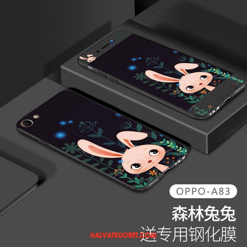 Oppo A83 Kuoret Pesty Suede Musta, Oppo A83 Kuori Pehmeä Neste Ihana