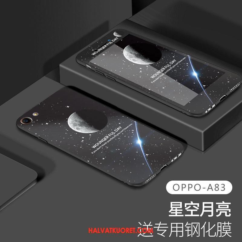 Oppo A83 Kuoret Pesty Suede Musta, Oppo A83 Kuori Pehmeä Neste Ihana