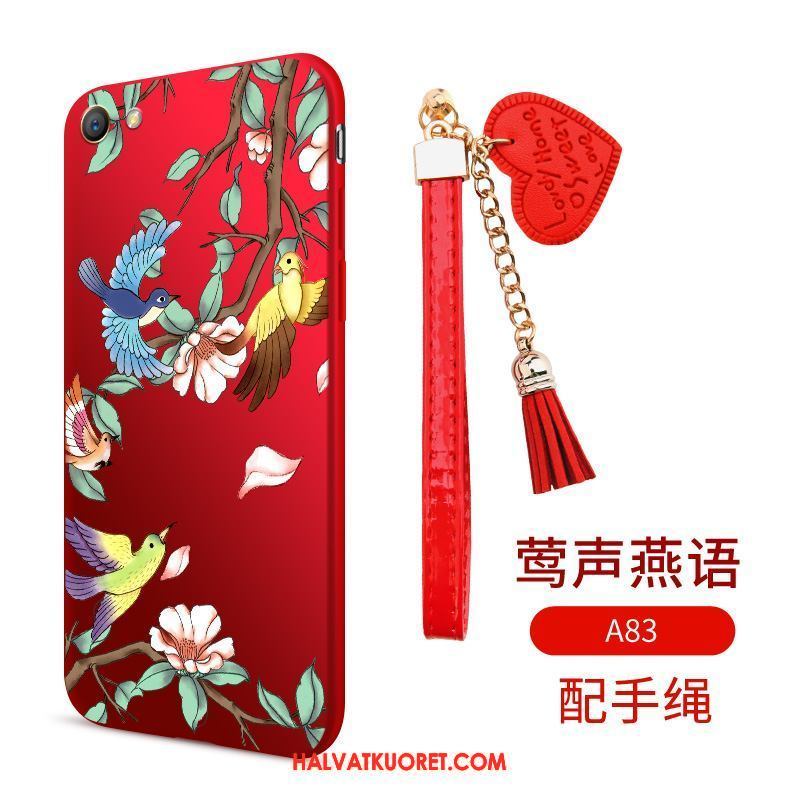Oppo A83 Kuoret Punainen Murtumaton Kotelo, Oppo A83 Kuori Pehmeä Neste Puhelimen