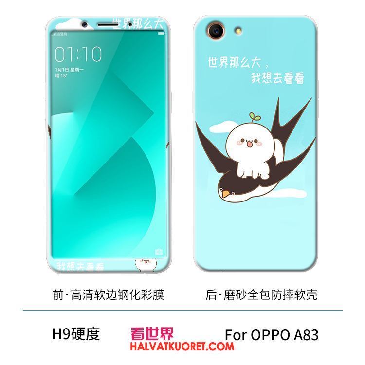 Oppo A83 Kuoret Silikoni Pehmeä Neste, Oppo A83 Kuori Karkaisu Näytönsuojus