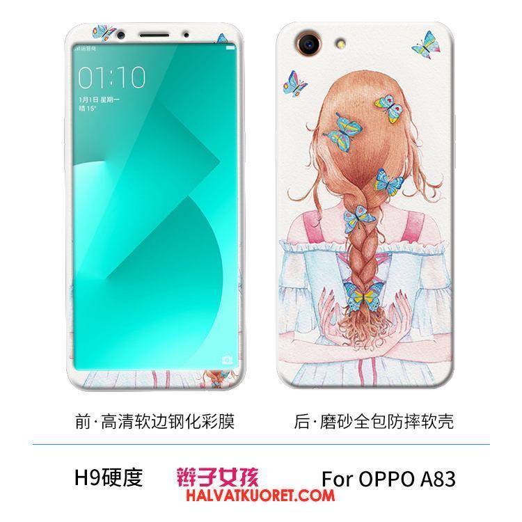 Oppo A83 Kuoret Silikoni Pehmeä Neste, Oppo A83 Kuori Karkaisu Näytönsuojus