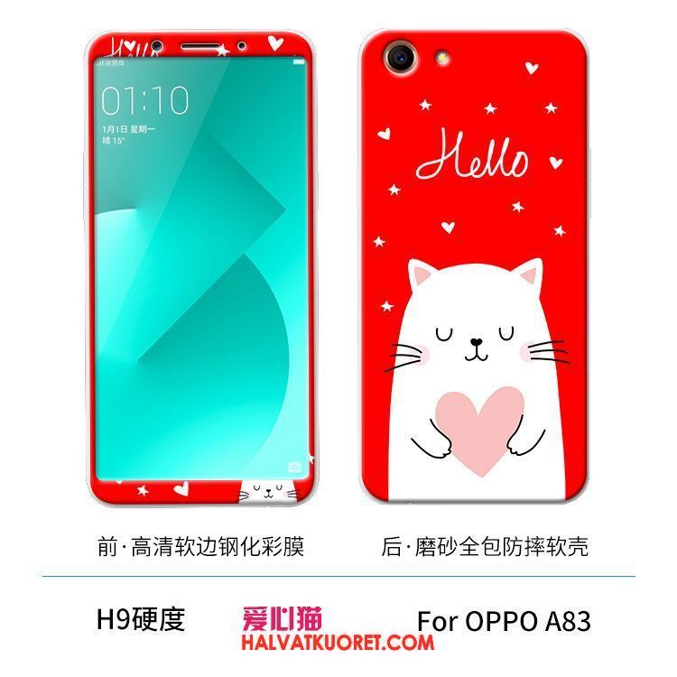 Oppo A83 Kuoret Silikoni Pehmeä Neste, Oppo A83 Kuori Karkaisu Näytönsuojus