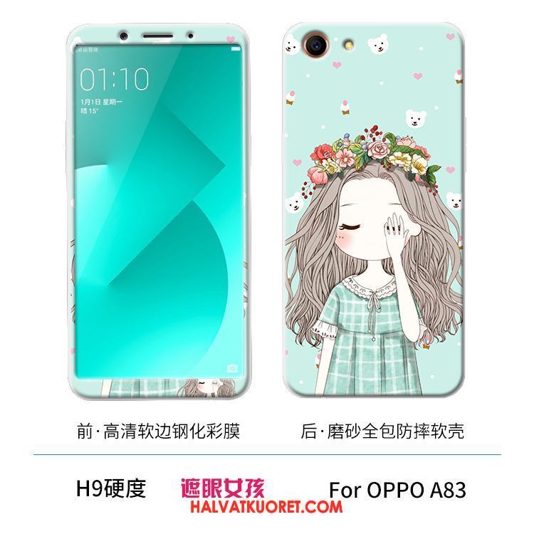 Oppo A83 Kuoret Silikoni Pehmeä Neste, Oppo A83 Kuori Karkaisu Näytönsuojus