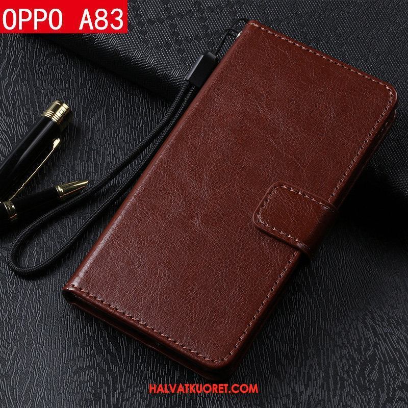 Oppo A83 Kuoret Suojaus Murtumaton All Inclusive, Oppo A83 Kuori Nahkakotelo Puhelimen