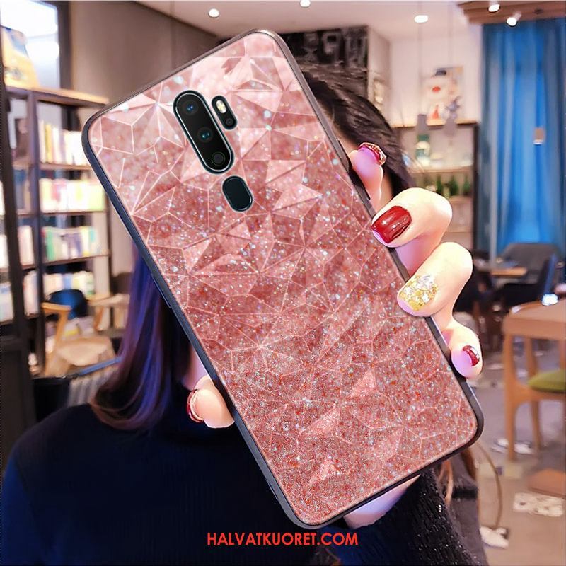 Oppo A9 2020 Kuoret Net Red Timantti, Oppo A9 2020 Kuori Puhelimen Kukkakuvio