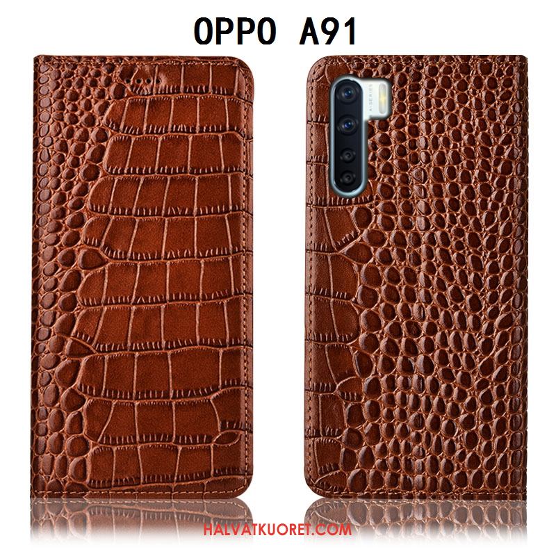 Oppo A91 Kuoret Murtumaton Puhelimen All Inclusive, Oppo A91 Kuori Kotelo Suojaus Braun