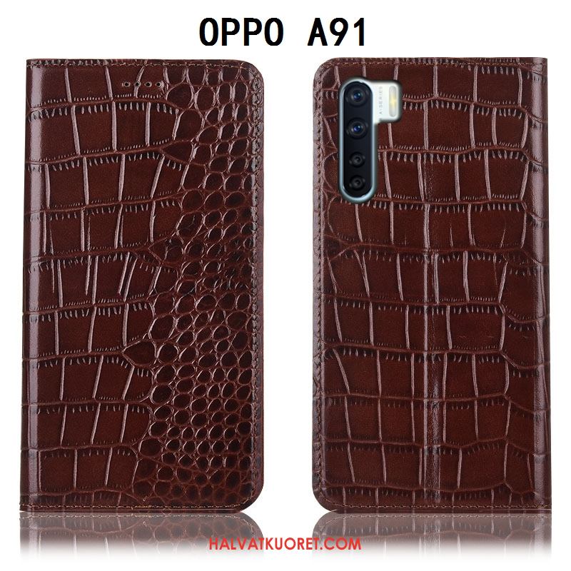 Oppo A91 Kuoret Murtumaton Puhelimen All Inclusive, Oppo A91 Kuori Kotelo Suojaus Braun