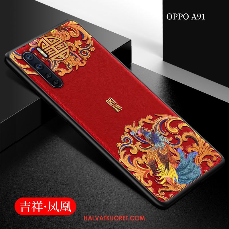 Oppo A91 Kuoret Net Red All Inclusive Puhelimen, Oppo A91 Kuori Nahka Tide-brändi