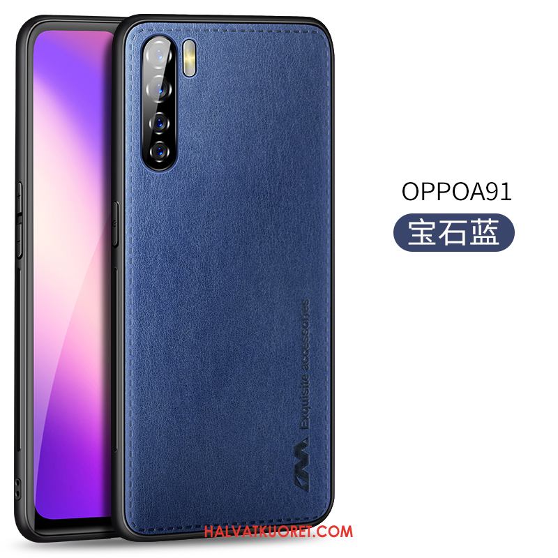 Oppo A91 Kuoret Silikoni Ultra Magneettinen, Oppo A91 Kuori Kotelo Nahkakotelo Braun