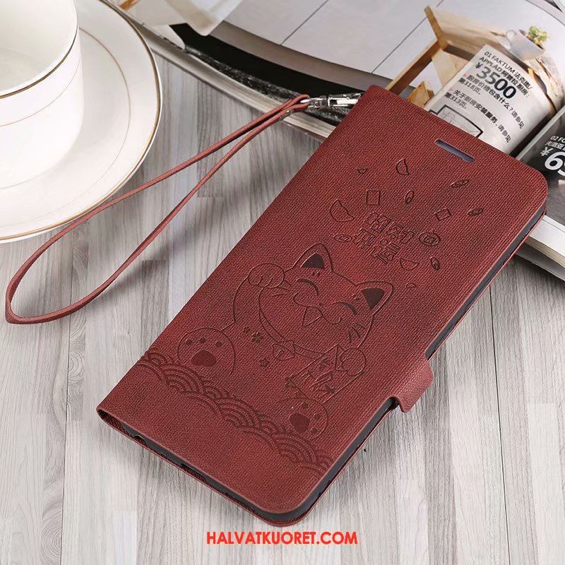 Oppo Ax5 Kuoret All Inclusive Vuosikerta Sininen, Oppo Ax5 Kuori Nahkakotelo Murtumaton