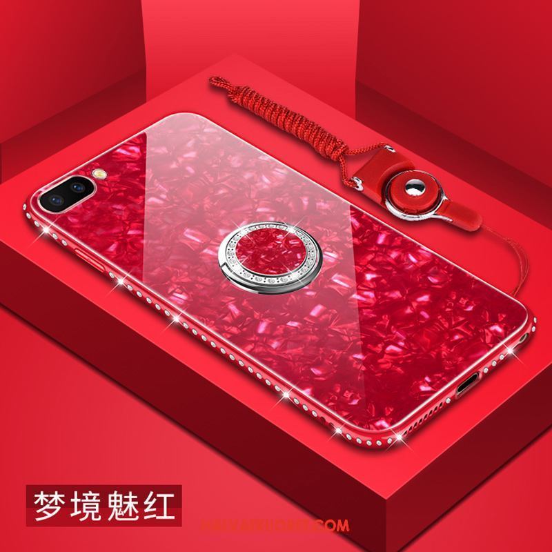 Oppo Ax5 Kuoret Kukkakuvio Persoonallisuus Lasi, Oppo Ax5 Kuori Net Red Silikoni