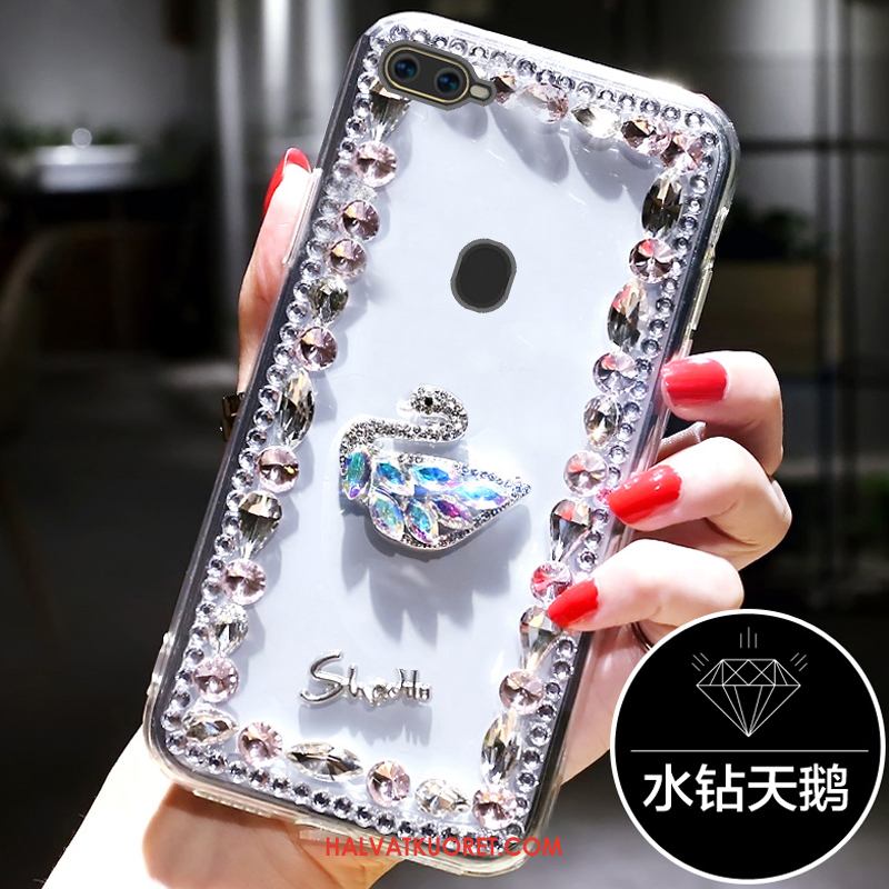 Oppo Ax7 Kuoret Musta Persoonallisuus, Oppo Ax7 Kuori Rhinestone Inlay Kova