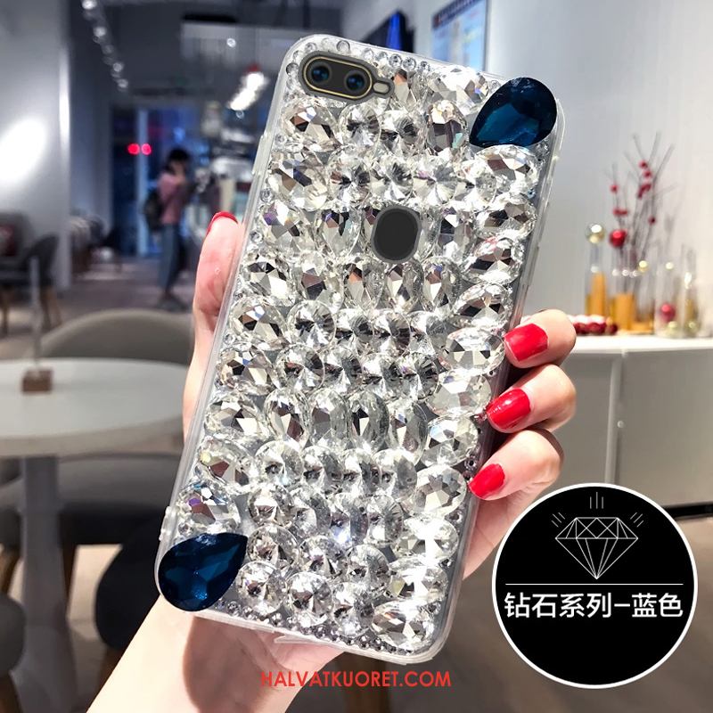 Oppo Ax7 Kuoret Musta Persoonallisuus, Oppo Ax7 Kuori Rhinestone Inlay Kova