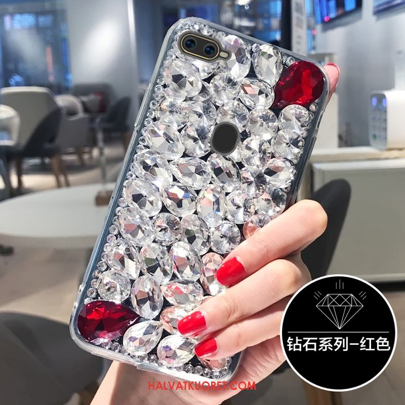 Oppo Ax7 Kuoret Musta Persoonallisuus, Oppo Ax7 Kuori Rhinestone Inlay Kova