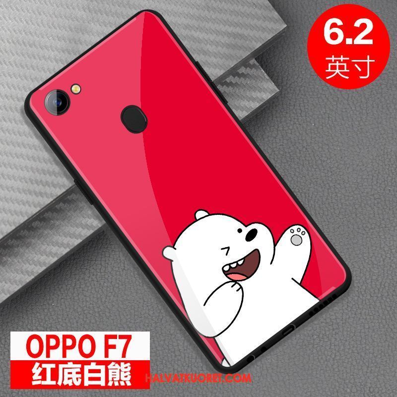 Oppo F7 Kuoret Murtumaton Suojaus Persoonallisuus, Oppo F7 Kuori Peili Punainen