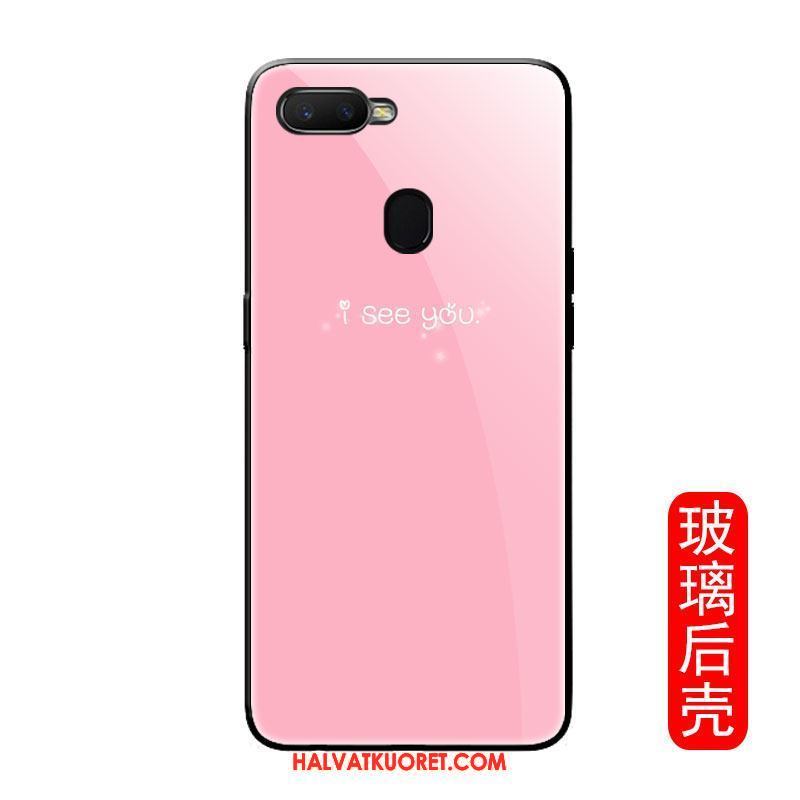 Oppo F9 Kuoret Persoonallisuus Jauhe Silikoni, Oppo F9 Kuori Punainen Lasi