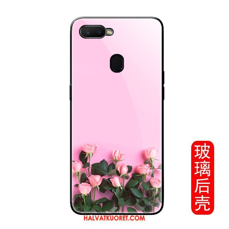 Oppo F9 Kuoret Puhelimen Pinkki Lasi, Oppo F9 Kuori Kukka- All Inclusive