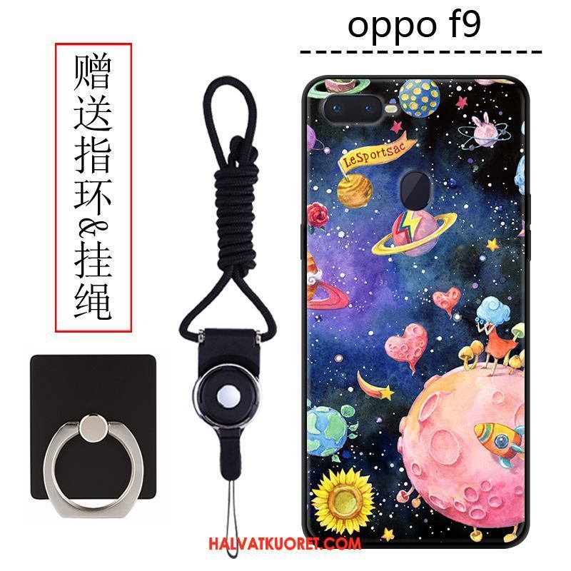 Oppo F9 Kuoret Sarjakuva Kotelo Puhelimen, Oppo F9 Kuori Murtumaton Pesty Suede