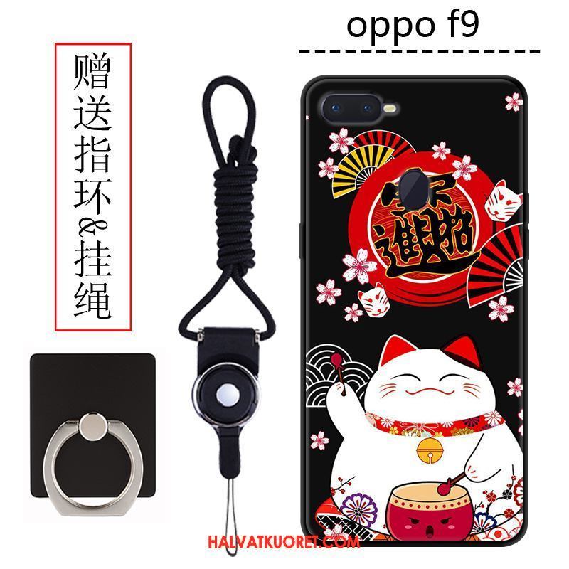 Oppo F9 Kuoret Sarjakuva Kotelo Puhelimen, Oppo F9 Kuori Murtumaton Pesty Suede