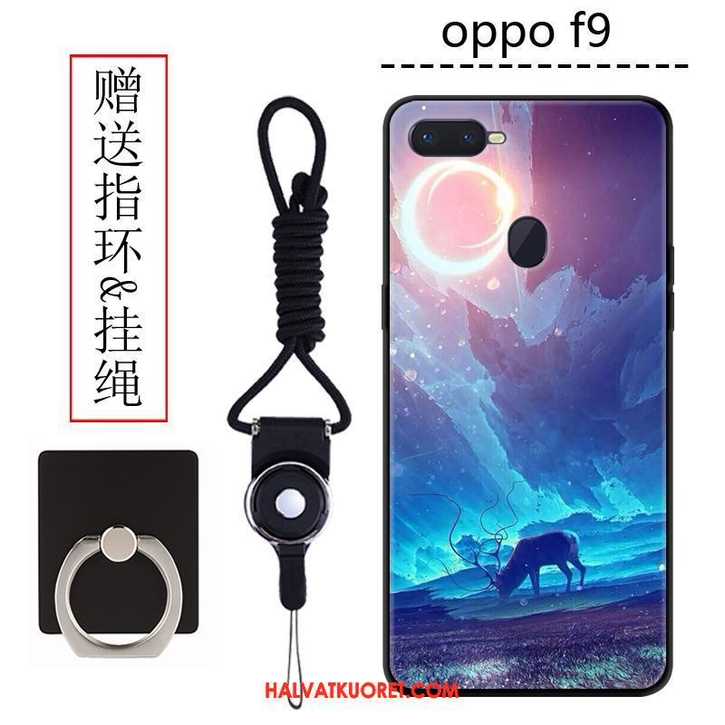 Oppo F9 Kuoret Sarjakuva Kotelo Puhelimen, Oppo F9 Kuori Murtumaton Pesty Suede