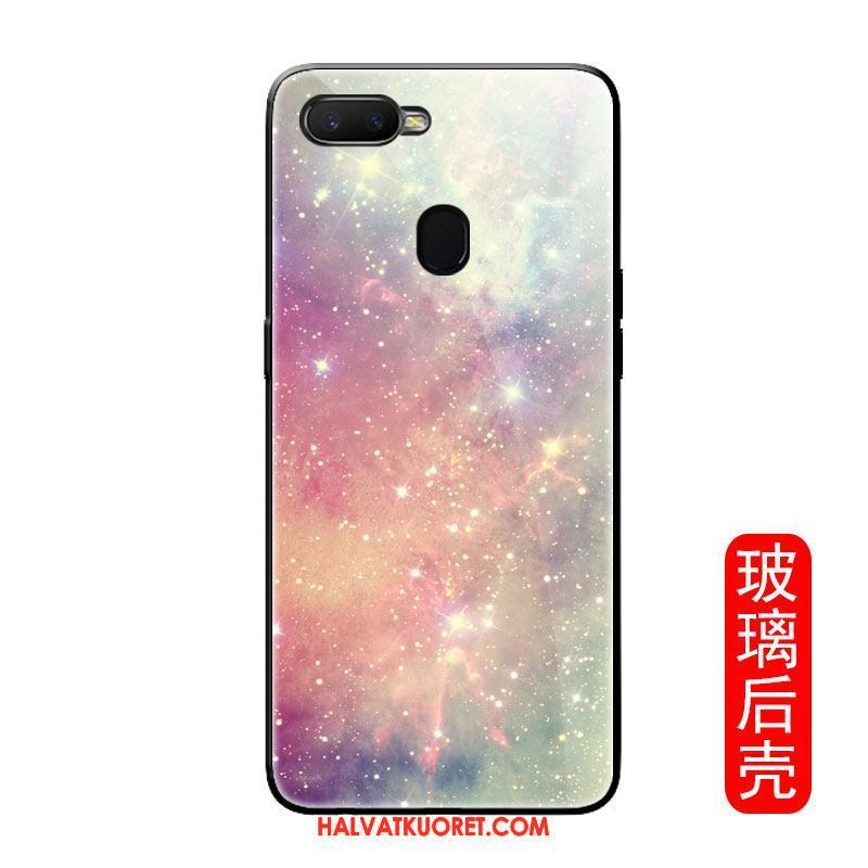 Oppo F9 Starry Kuoret Naamiointi Kotelo Tummansininen, Oppo F9 Starry Kuori Tähtitaivas Silikoni