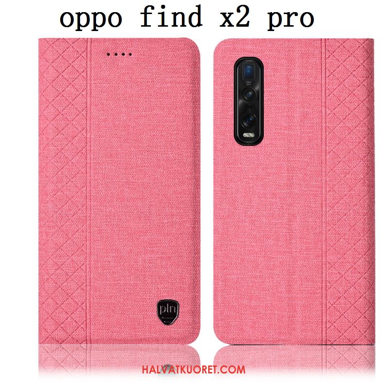 Oppo Find X2 Pro Kuoret Pellava Sininen, Oppo Find X2 Pro Kuori Kotelo Murtumaton