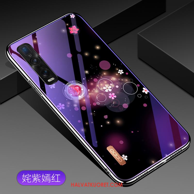 Oppo Find X2 Pro Kuoret Silikoni Lasi Suojaus, Oppo Find X2 Pro Kuori Violetti Pehmeä Neste