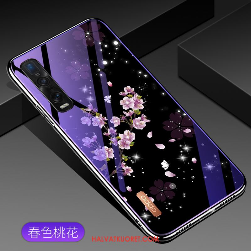 Oppo Find X2 Pro Kuoret Silikoni Lasi Suojaus, Oppo Find X2 Pro Kuori Violetti Pehmeä Neste