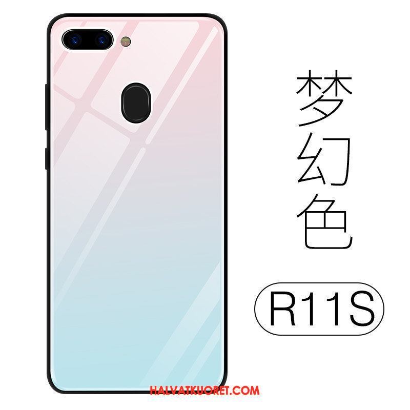 Oppo R11s Kuoret All Inclusive Murtumaton Lasi, Oppo R11s Kuori Silikoni Pu