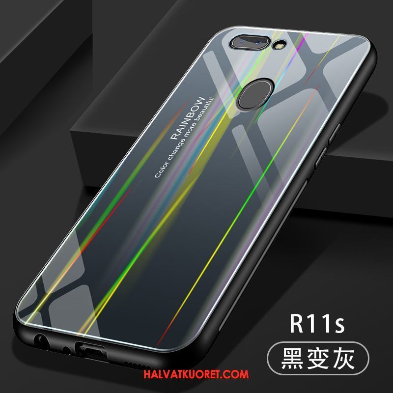Oppo R11s Kuoret Lasi Murtumaton Pehmeä Neste, Oppo R11s Kuori Punainen Peili