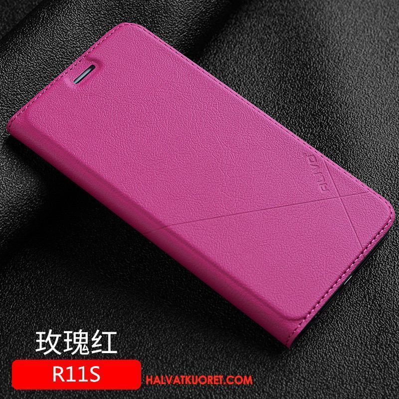 Oppo R11s Kuoret Puhelimen Nahkakotelo Suojaus, Oppo R11s Kuori Simpukka