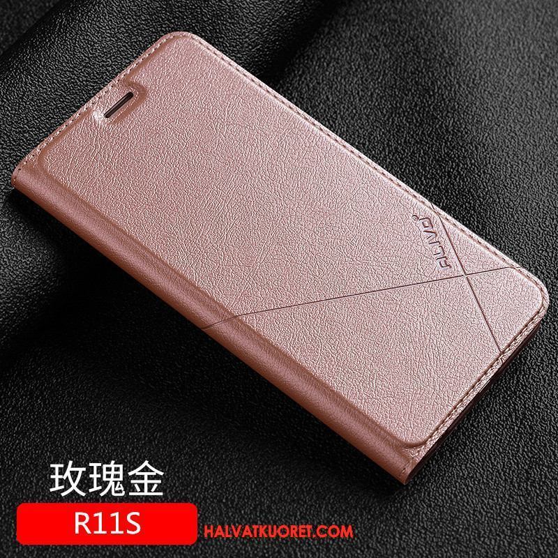 Oppo R11s Kuoret Puhelimen Nahkakotelo Suojaus, Oppo R11s Kuori Simpukka