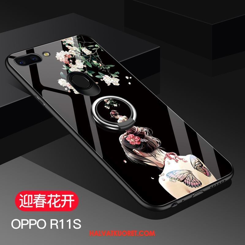 Oppo R11s Kuoret Silikoni Trendi Kotelo, Oppo R11s Kuori Tummansininen