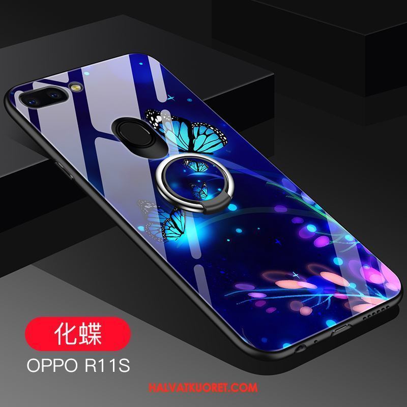 Oppo R11s Kuoret Silikoni Trendi Kotelo, Oppo R11s Kuori Tummansininen