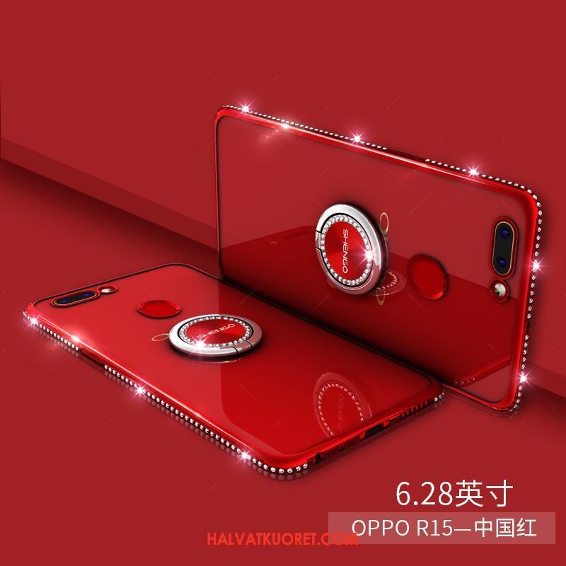 Oppo R15 Kuoret Net Red Trendi, Oppo R15 Kuori Valkoinen Punainen