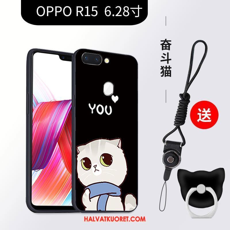 Oppo R15 Kuoret Persoonallisuus Suojaus All Inclusive, Oppo R15 Kuori Sarjakuva Musta