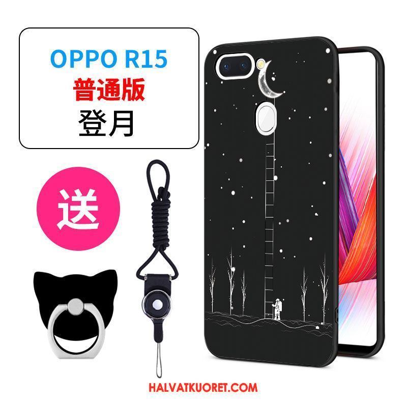 Oppo R15 Kuoret Persoonallisuus Suojaus All Inclusive, Oppo R15 Kuori Sarjakuva Musta