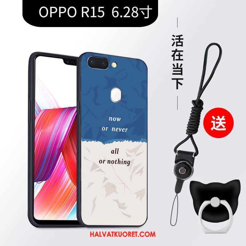 Oppo R15 Kuoret Persoonallisuus Suojaus All Inclusive, Oppo R15 Kuori Sarjakuva Musta