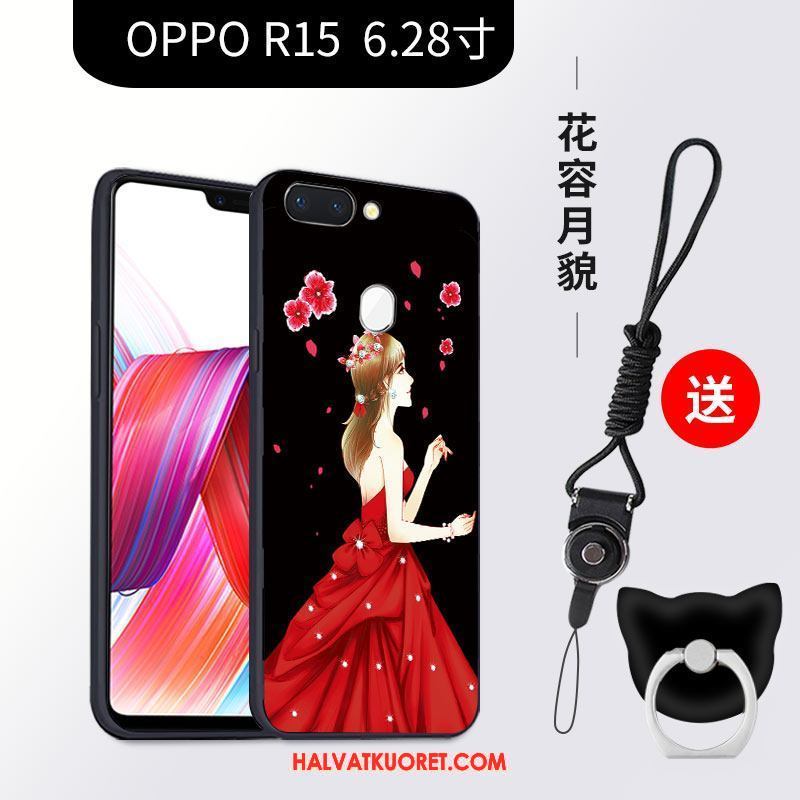 Oppo R15 Kuoret Persoonallisuus Suojaus All Inclusive, Oppo R15 Kuori Sarjakuva Musta