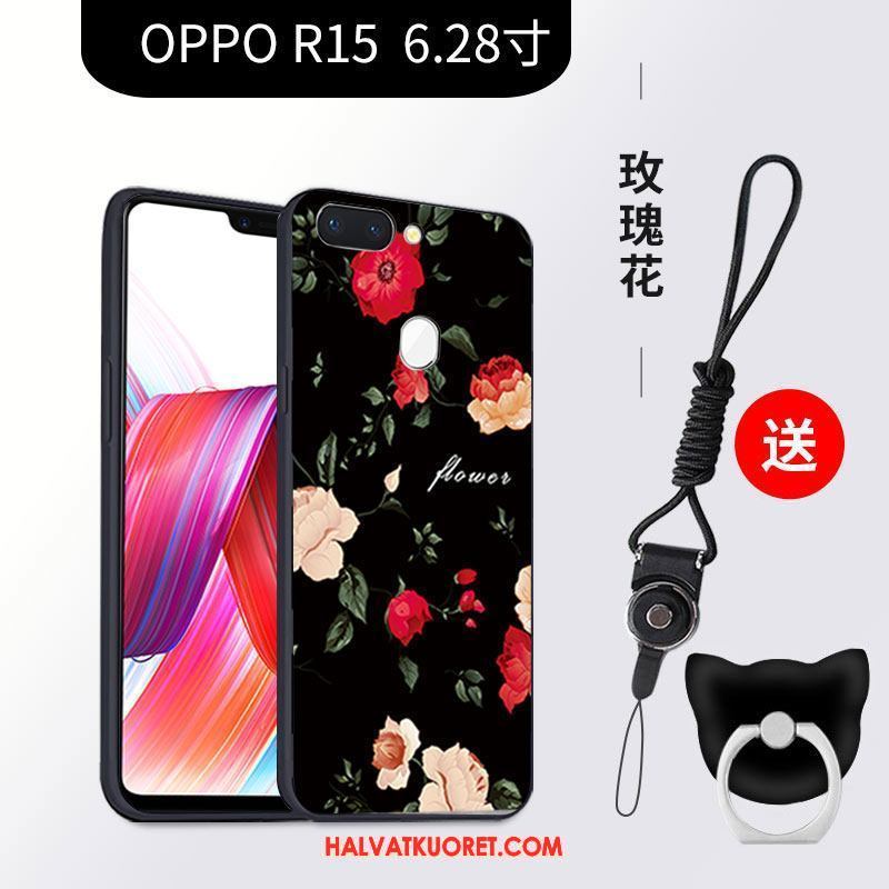 Oppo R15 Kuoret Persoonallisuus Suojaus All Inclusive, Oppo R15 Kuori Sarjakuva Musta