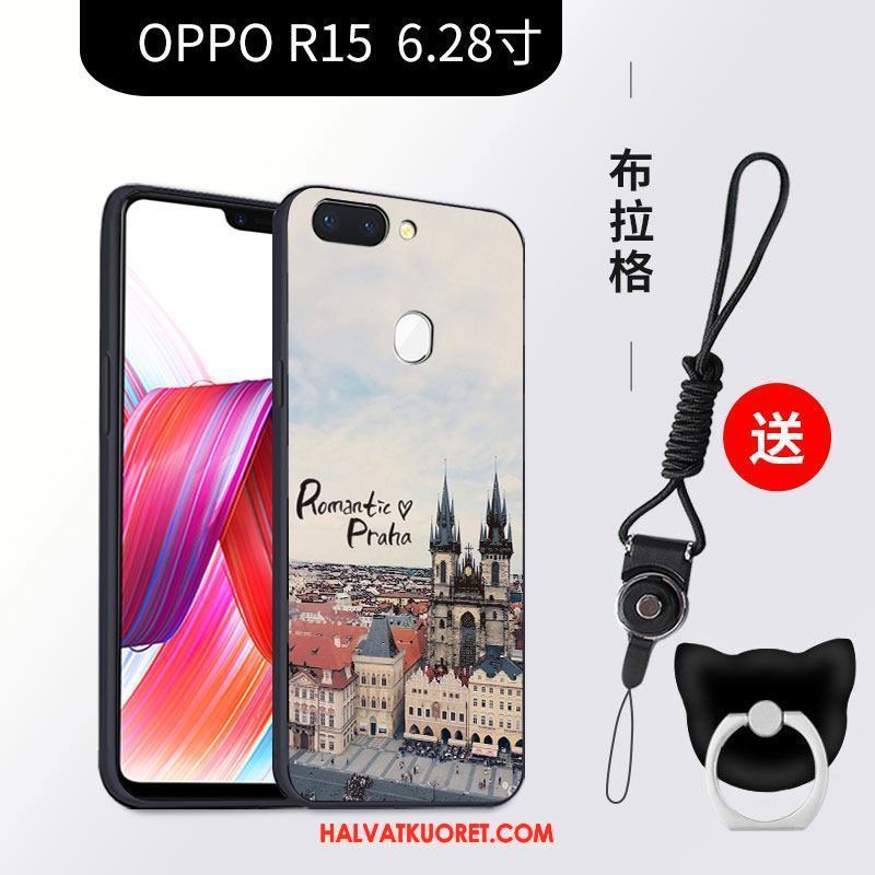 Oppo R15 Kuoret Persoonallisuus Suojaus All Inclusive, Oppo R15 Kuori Sarjakuva Musta