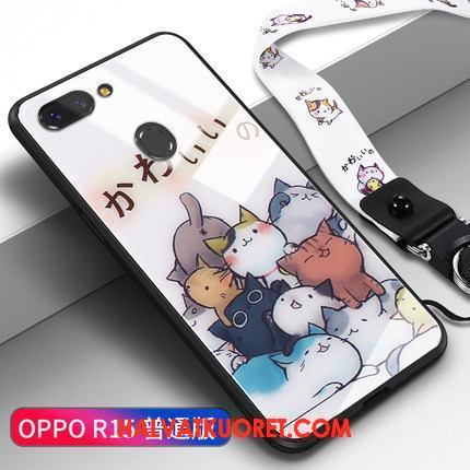 Oppo R15 Kuoret Ripustettavat Koristeet Trendi Violetti, Oppo R15 Kuori Luova Lasi